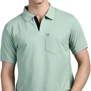 Men's Regular Fit Polo Neck Half Sleeve Solid Casual T-Shirt